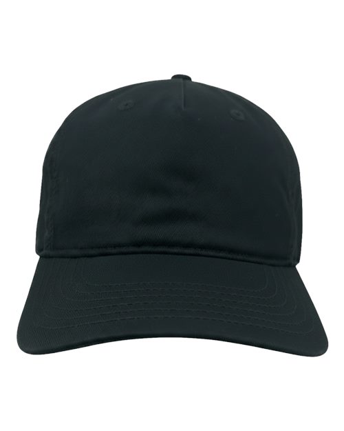 econscious EC7087 Unstructured Five-Panel Baseball Cap - Black - front