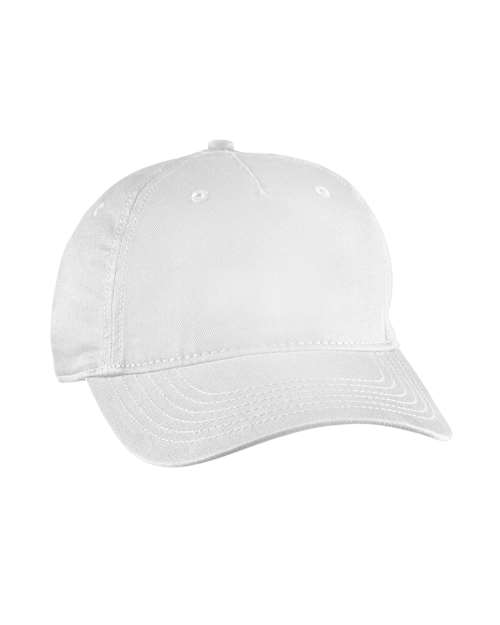 econscious EC7087 Unstructured Five-Panel Baseball Cap - White - side