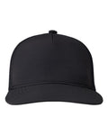Big Accessories BA708 Bend Foam Trucker Cap - Black/ Black - front