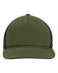 Big Accessories BA708 Bend Foam Trucker Cap - Olive/ Black - front