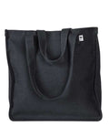 econscious EC8015 Hemp Market Tote - Black - front