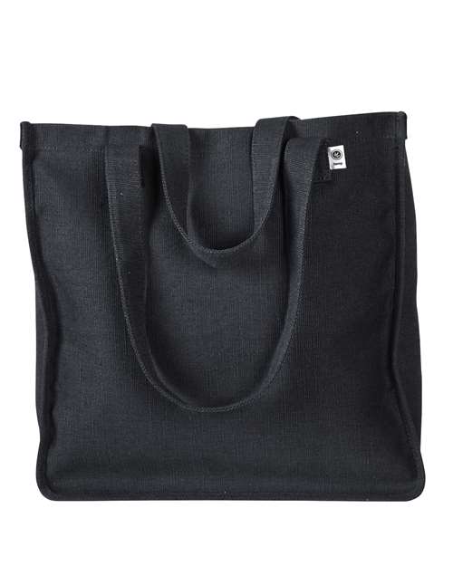 econscious EC8015 Hemp Market Tote - Black - front