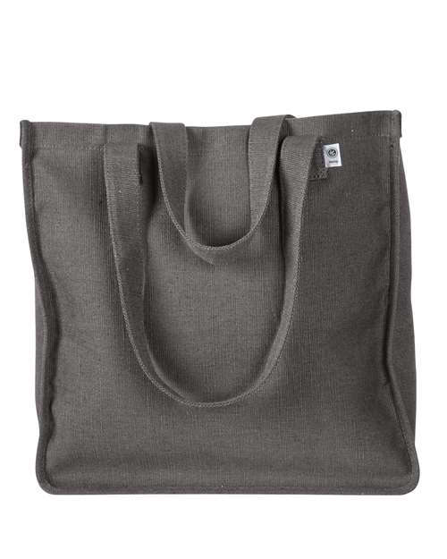 econscious EC8015 Hemp Market Tote - Charcoal - front