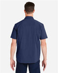 HUK H150183 Men's Creekbed Short Sleeve Shirt - Naval Academy - model back