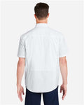 HUK H150183 Men's Creekbed Short Sleeve Shirt - White - model back