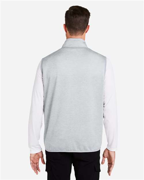 HUK H130099 Men's Coldfront+ Vest - Harbor Mist Heather - model back