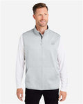 HUK H130099 Men's Coldfront+ Vest - Harbor Mist Heather - model front