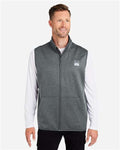 HUK H130099 Men's Coldfront+ Vest - Volcanic Ash Heather - model front