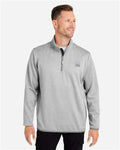 HUK H130098 Men's Coldfront+ Quarter-Zip Pullover - Harbor Mist Heather - model front