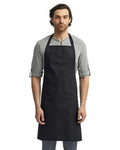 Artisan Collection by Reprime RP150 Recycled Bib Apron - Black - model front