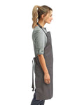 Artisan Collection by Reprime RP150 Recycled Bib Apron - Dark Grey - model side