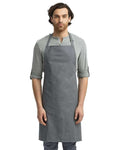 Artisan Collection by Reprime RP150 Recycled Bib Apron - Grey Denim - model front
