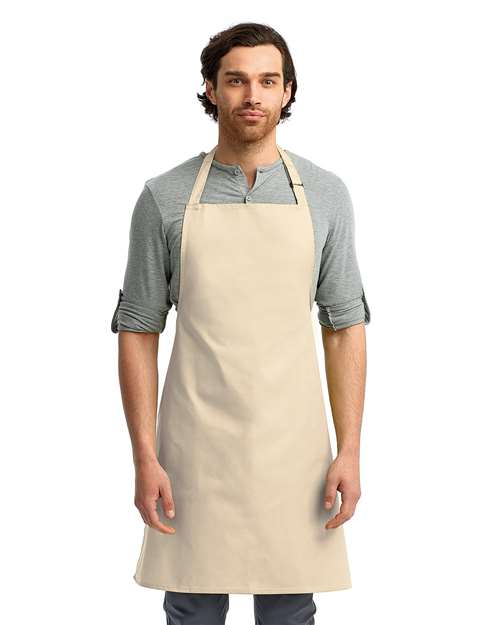 Artisan Collection by Reprime RP150 Recycled Bib Apron - Natural - model front
