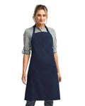 Artisan Collection by Reprime RP150 Recycled Bib Apron - Navy - model front