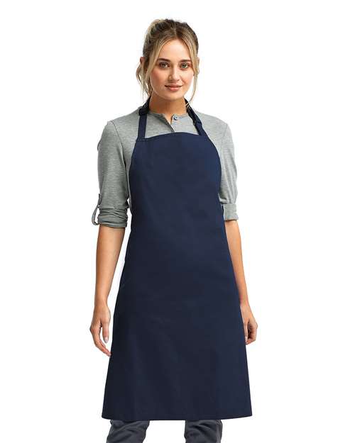Artisan Collection by Reprime RP150 Recycled Bib Apron - Navy - model front