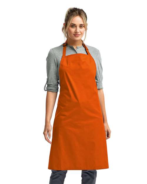 Artisan Collection by Reprime RP150 Recycled Bib Apron - Orange - model front