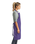 Artisan Collection by Reprime RP150 Recycled Bib Apron - Purple - model side