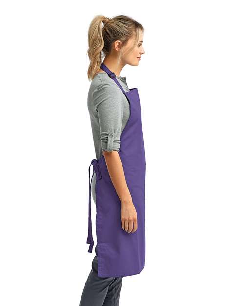 Artisan Collection by Reprime RP150 Recycled Bib Apron - Purple - model side