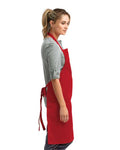 Artisan Collection by Reprime RP150 Recycled Bib Apron - Red - model side