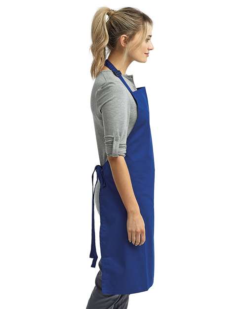 Artisan Collection by Reprime RP150 Recycled Bib Apron - Royal - model side