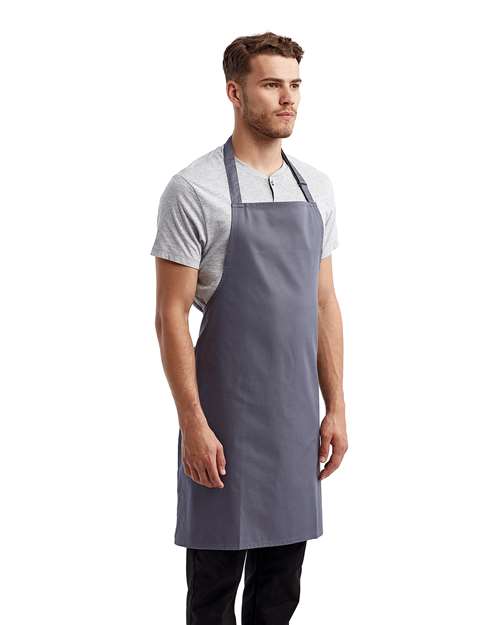 Artisan Collection by Reprime RP150 Recycled Bib Apron - Steel - model side