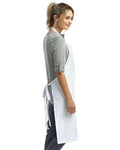 Artisan Collection by Reprime RP150 Recycled Bib Apron - White - model side
