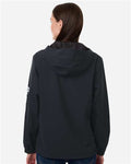 HUK H640027 Women's Storm Rain Jacket - Black - model back
