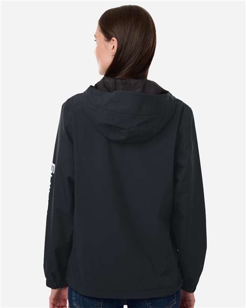 HUK H640027 Women's Storm Rain Jacket - Black - model back