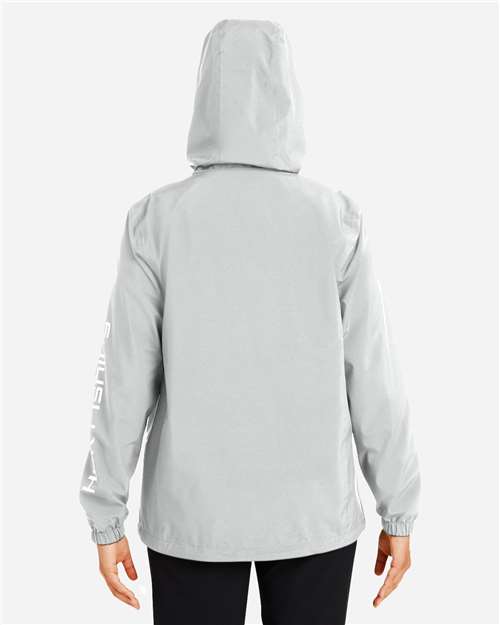 HUK H640027 Women's Storm Rain Jacket - Harbor Mist - model back