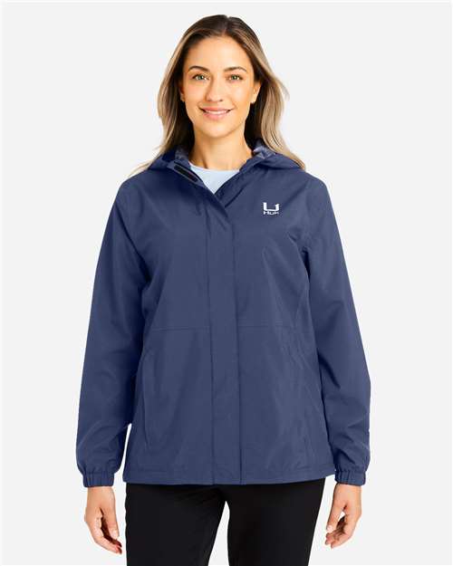 HUK H640027 Women's Storm Rain Jacket - Naval Academy - model front
