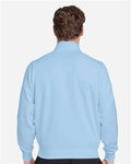 Fairway & Greene C11512 Men's Caves Tech Quarter-Zip Pullover - Bluff - model back