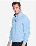 Fairway & Greene C11512 Men's Caves Tech Quarter-Zip Pullover - Bluff - model side