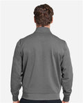 Fairway & Greene C11512 Men's Caves Tech Quarter-Zip Pullover - Dark Shadow Grey Heather - model back
