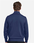 Fairway & Greene C11512 Men's Caves Tech Quarter-Zip Pullover - Marine - model back