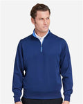 Fairway & Greene C11512 Men's Caves Tech Quarter-Zip Pullover - Marine - model front
