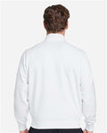 Fairway & Greene C11512 Men's Caves Tech Quarter-Zip Pullover - White - model back