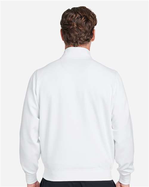 Fairway & Greene C11512 Men's Caves Tech Quarter-Zip Pullover - White - model back