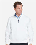 Fairway & Greene C11512 Men's Caves Tech Quarter-Zip Pullover - White - model front