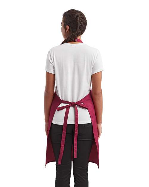 Artisan Collection by Reprime RP154 Recycled Pocket Bib Apron - Burgundy - model back