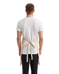 Artisan Collection by Reprime RP154 Recycled Pocket Bib Apron - Natural - model back