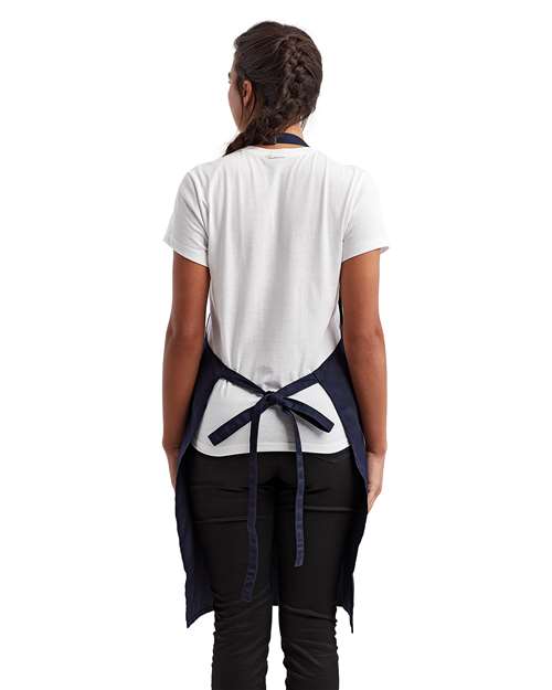 Artisan Collection by Reprime RP154 Recycled Pocket Bib Apron - Navy - model back
