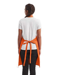 Artisan Collection by Reprime RP154 Recycled Pocket Bib Apron - Orange - model back
