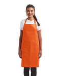 Artisan Collection by Reprime RP154 Recycled Pocket Bib Apron - Orange - model front