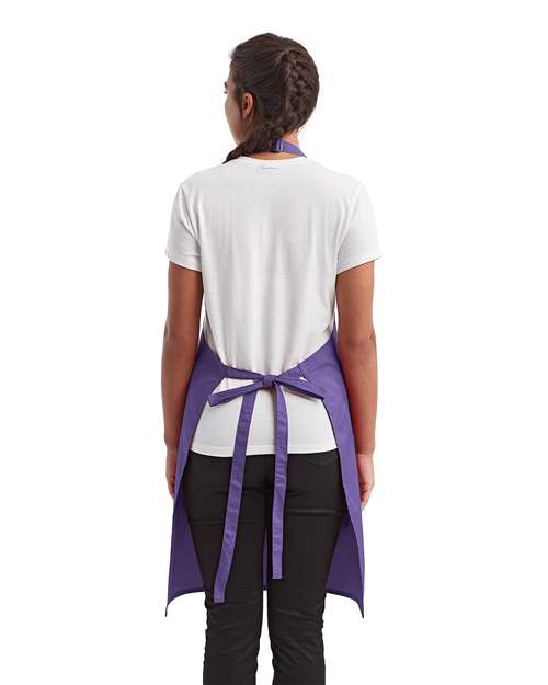 Artisan Collection by Reprime RP154 Recycled Pocket Bib Apron - Purple - model back