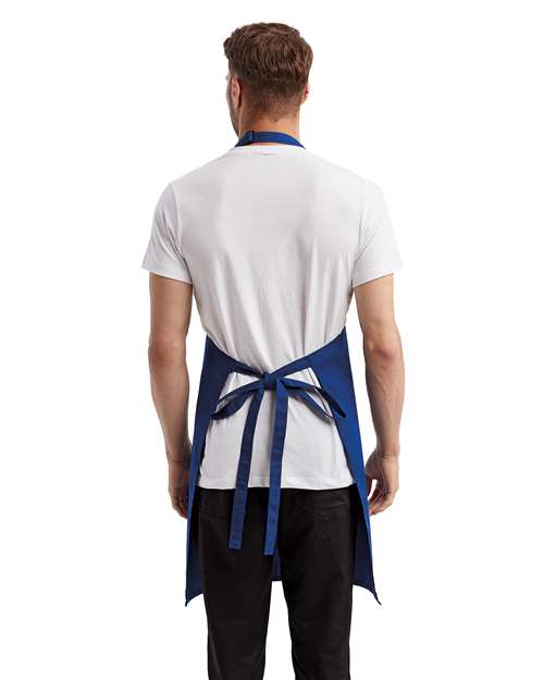 Artisan Collection by Reprime RP154 Recycled Pocket Bib Apron - Royal - model back