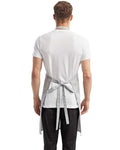 Artisan Collection by Reprime RP154 Recycled Pocket Bib Apron - Silver - model back