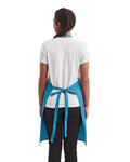 Artisan Collection by Reprime RP154 Recycled Pocket Bib Apron - Turquoise - model back