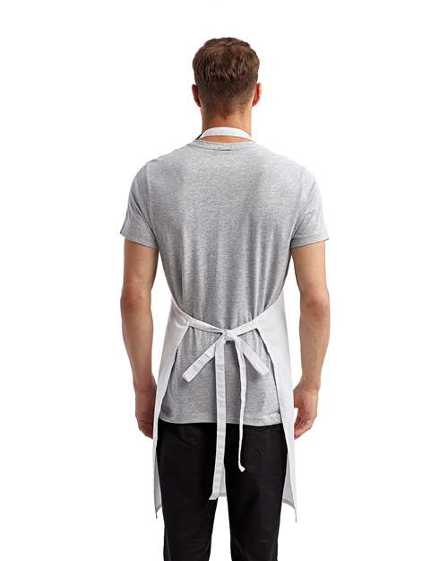 Artisan Collection by Reprime RP154 Recycled Pocket Bib Apron - White - model back