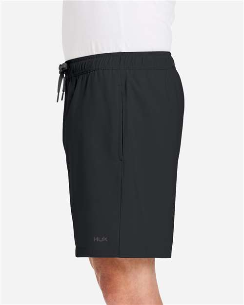 HUK H200184 Men's Pursuit Volley Shorts - Black - model side