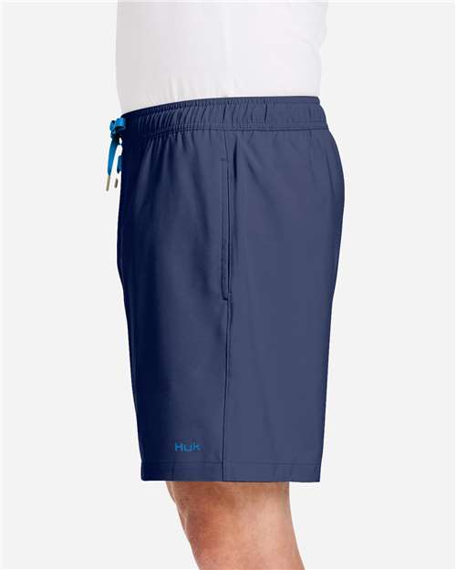 HUK H200184 Men's Pursuit Volley Shorts - Sargasso Sea - model side